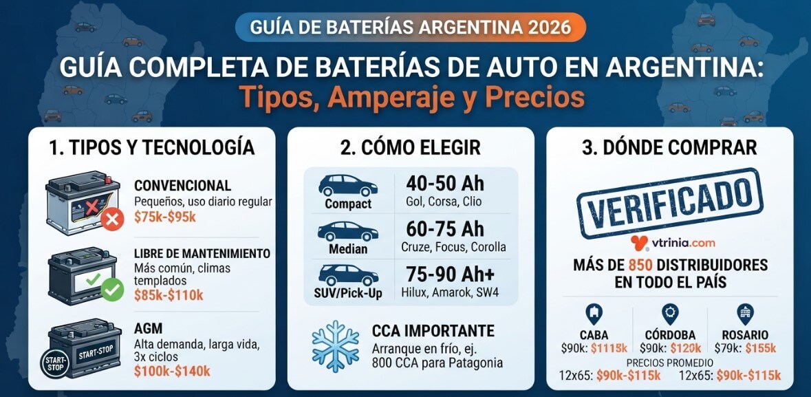 Guía completa de baterías de auto