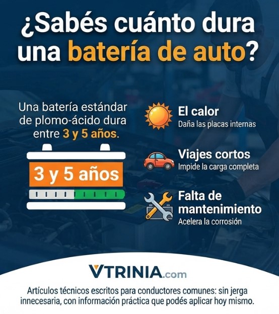 ¿Sabés cuánto dura una batería de auto?
